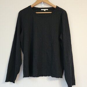 Cyrus Womens Y2K Wimsygoth Lettuce Hem Top  XL Retro Look Dark Academia Witches